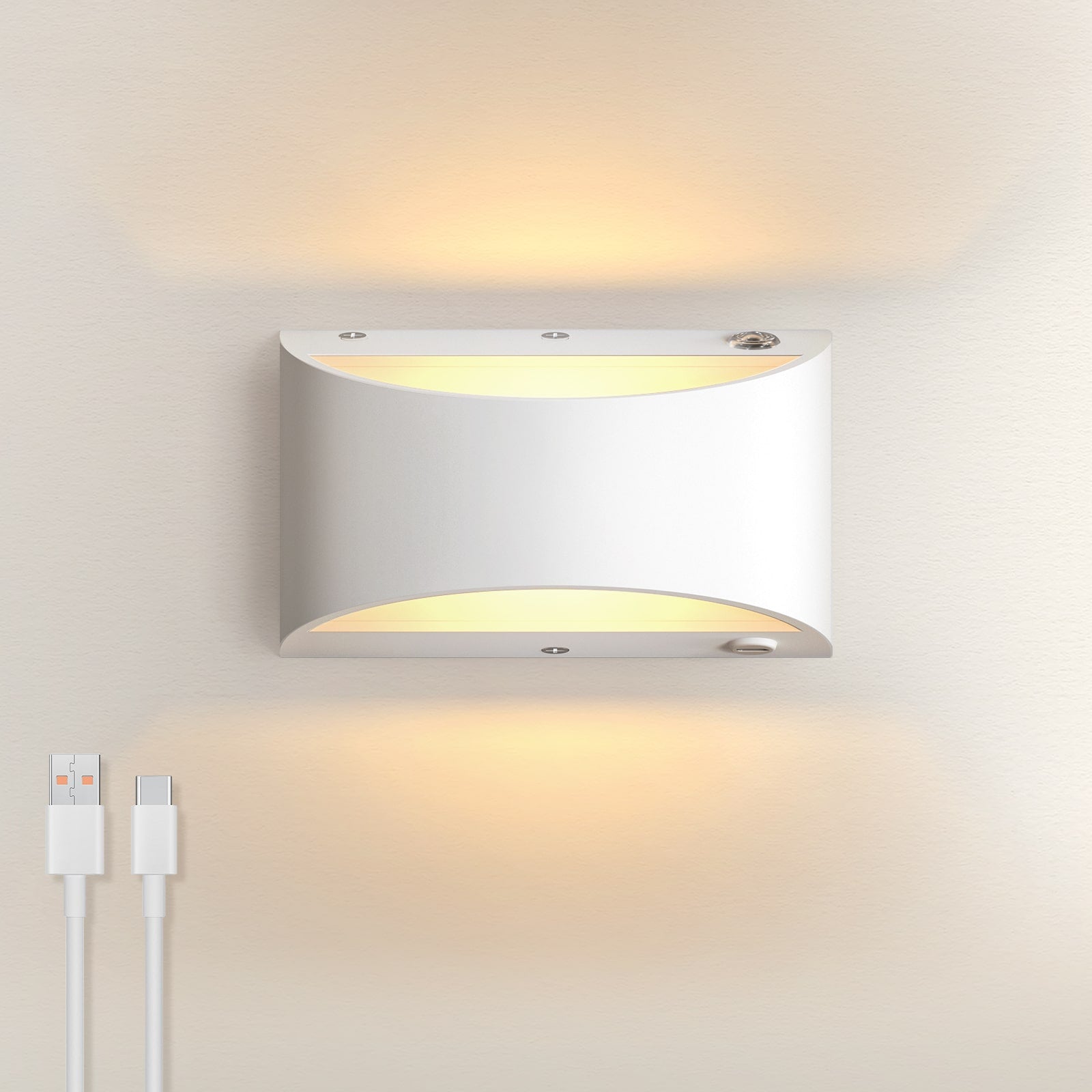 M07 Modern LED Battery Operated Wall Sconce with Temperatures