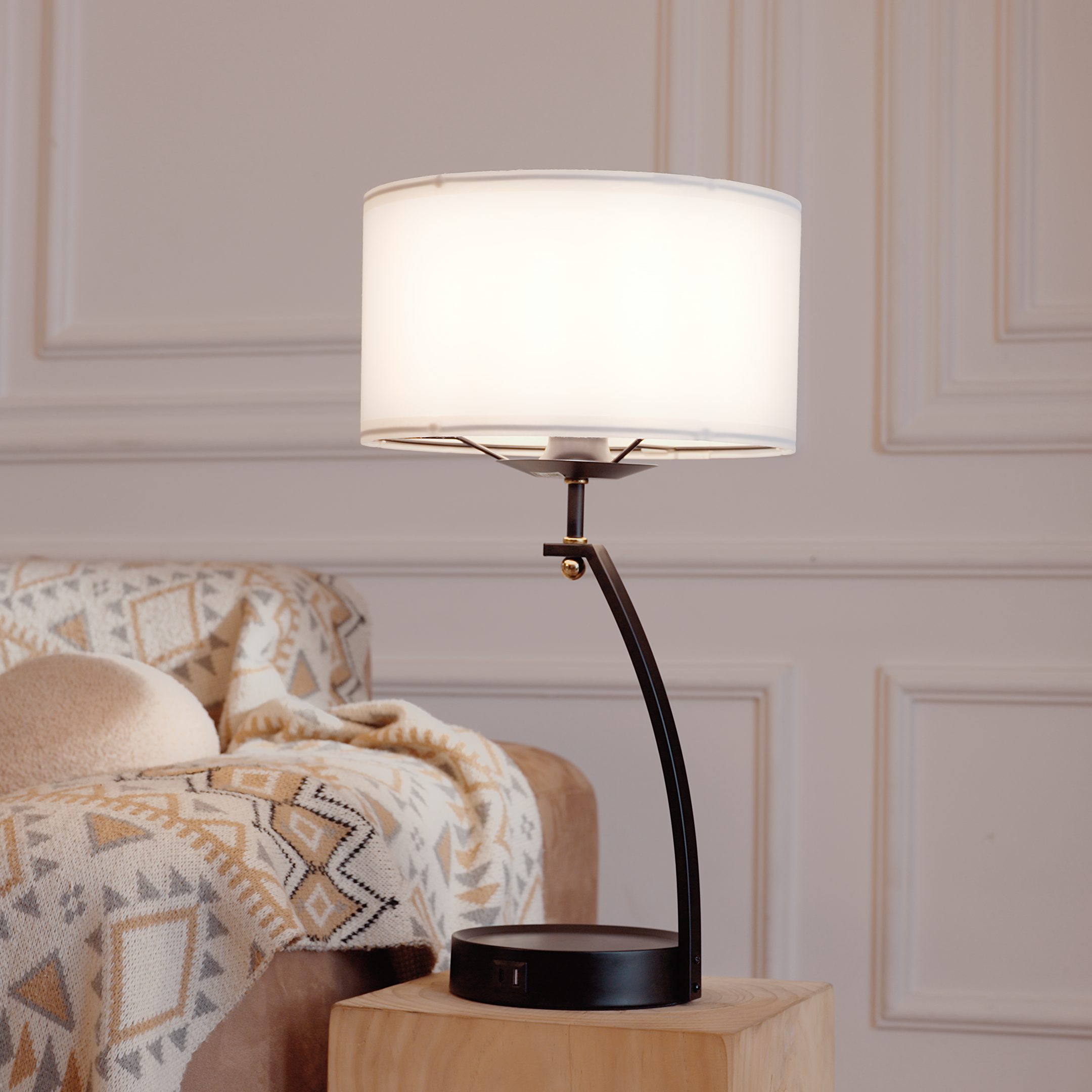 C07-2 Bedside Table Modern Lamps Dimmable & Touch Control for All Home Styles (Bulb Included)