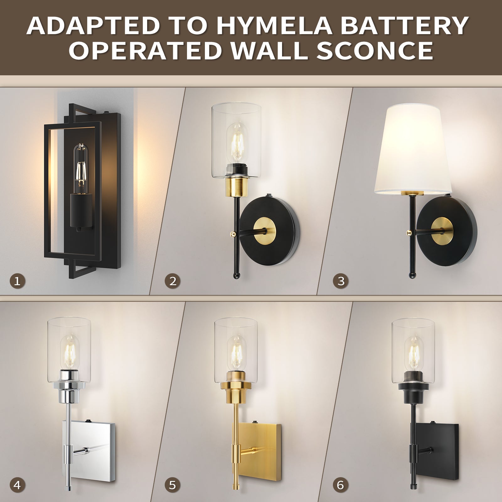 HYMELA Specialized LED Bulb 100 Lumens, Replacement E26 Bulb Battery Operated Wall Sconce