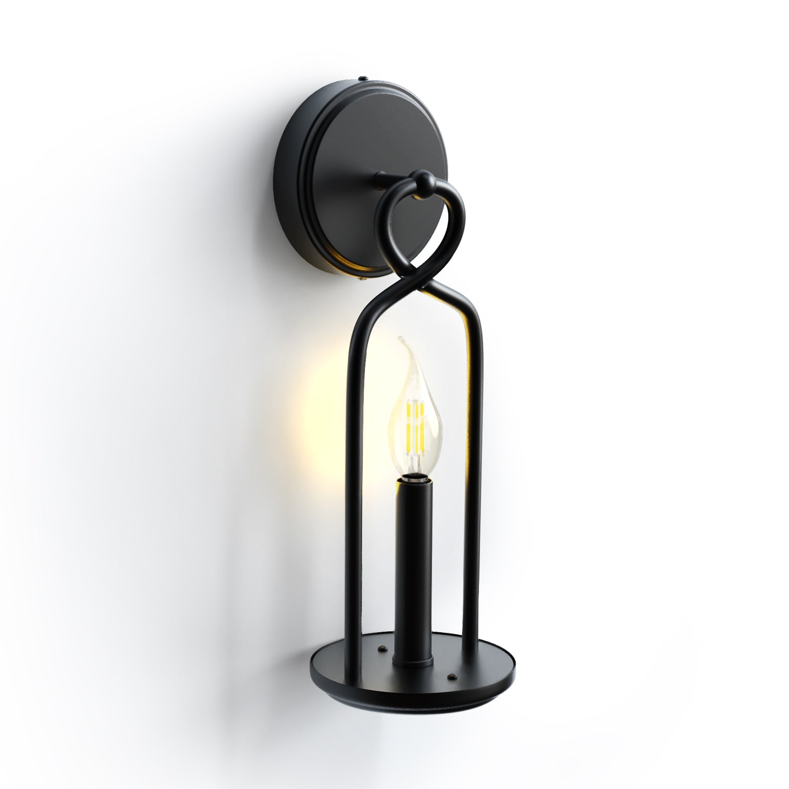 V06 Vintage Candle Design Wall Sconce for Study Room