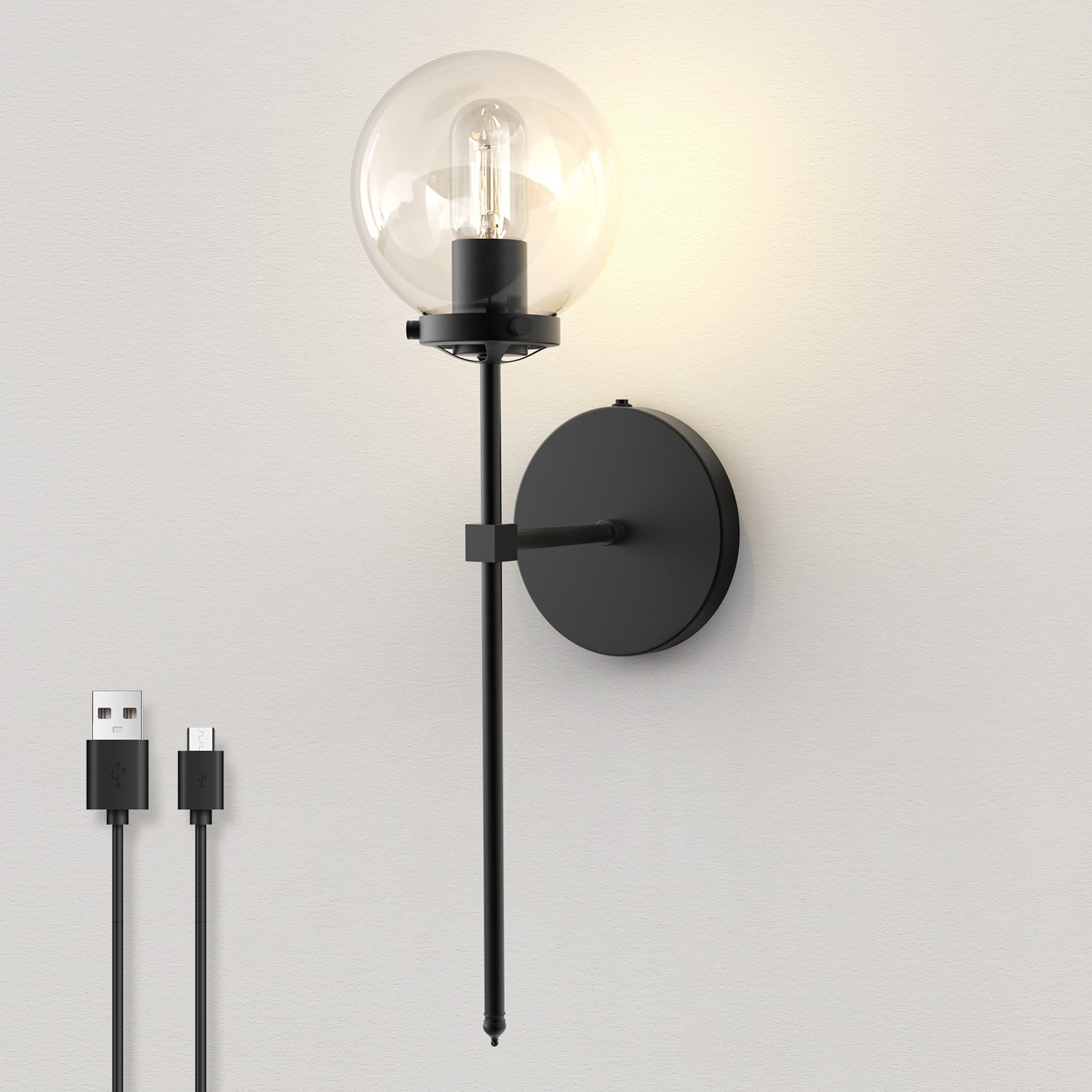 C03 Wireless Battery Operated Wall Sconces for Study Room