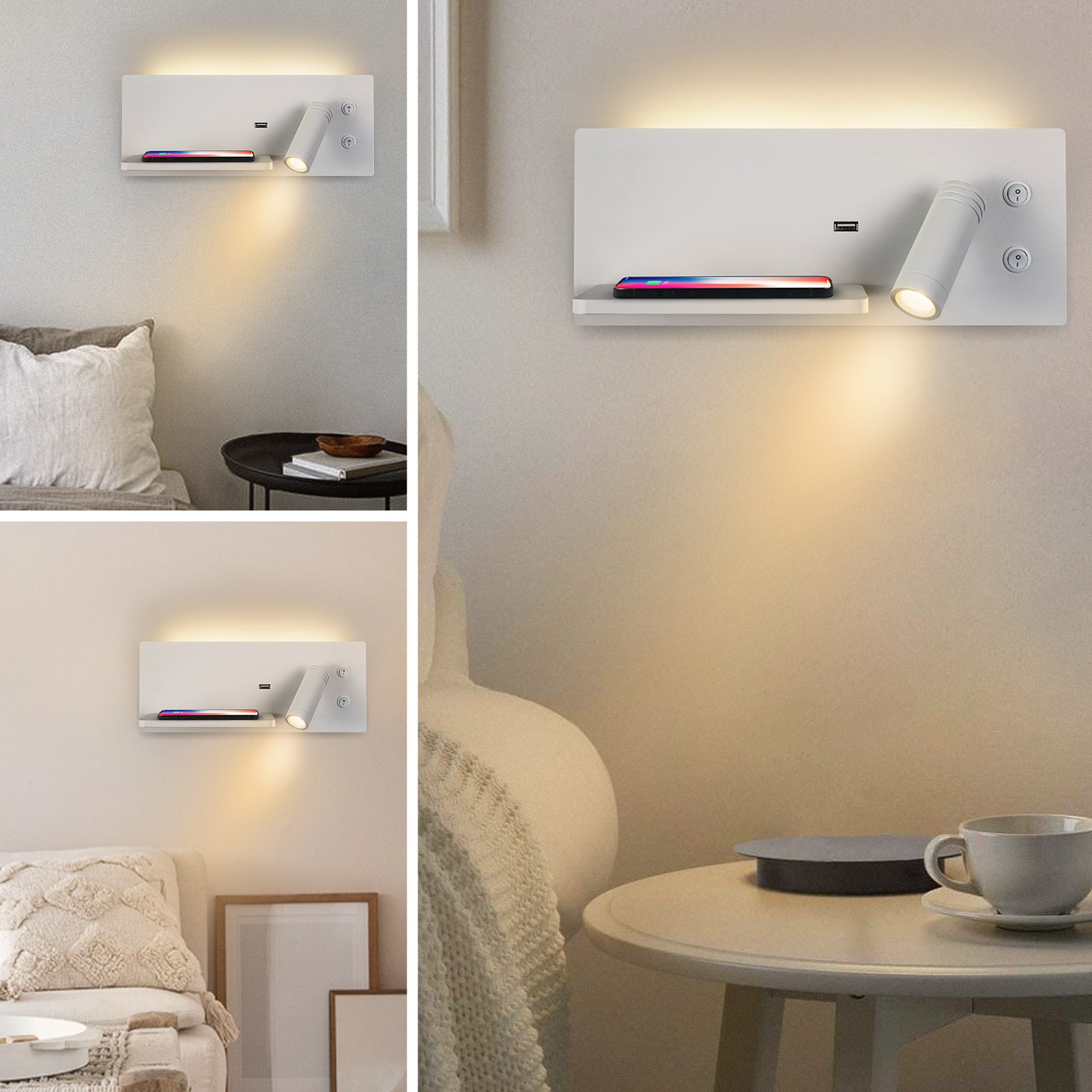 M01 Modern LED Wall Light with USB Port for All Home Styles