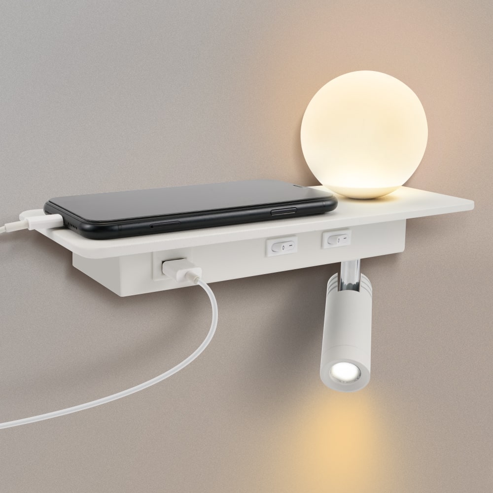 M02 Wall Mounted Reading Lamp with Romantic Ball Light USB Charging
