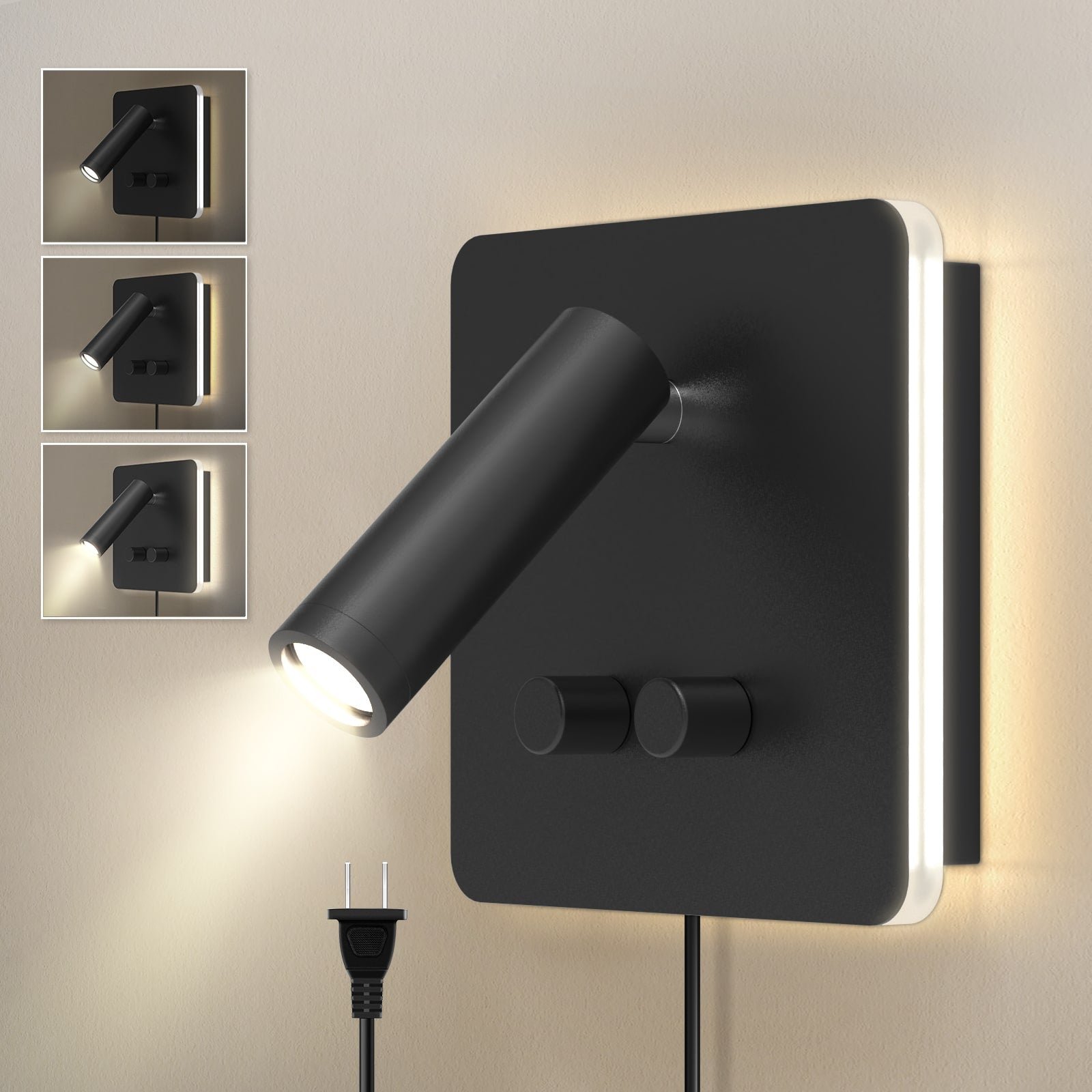 M10 Dimmable Plug in LED Wall Light for Living Room