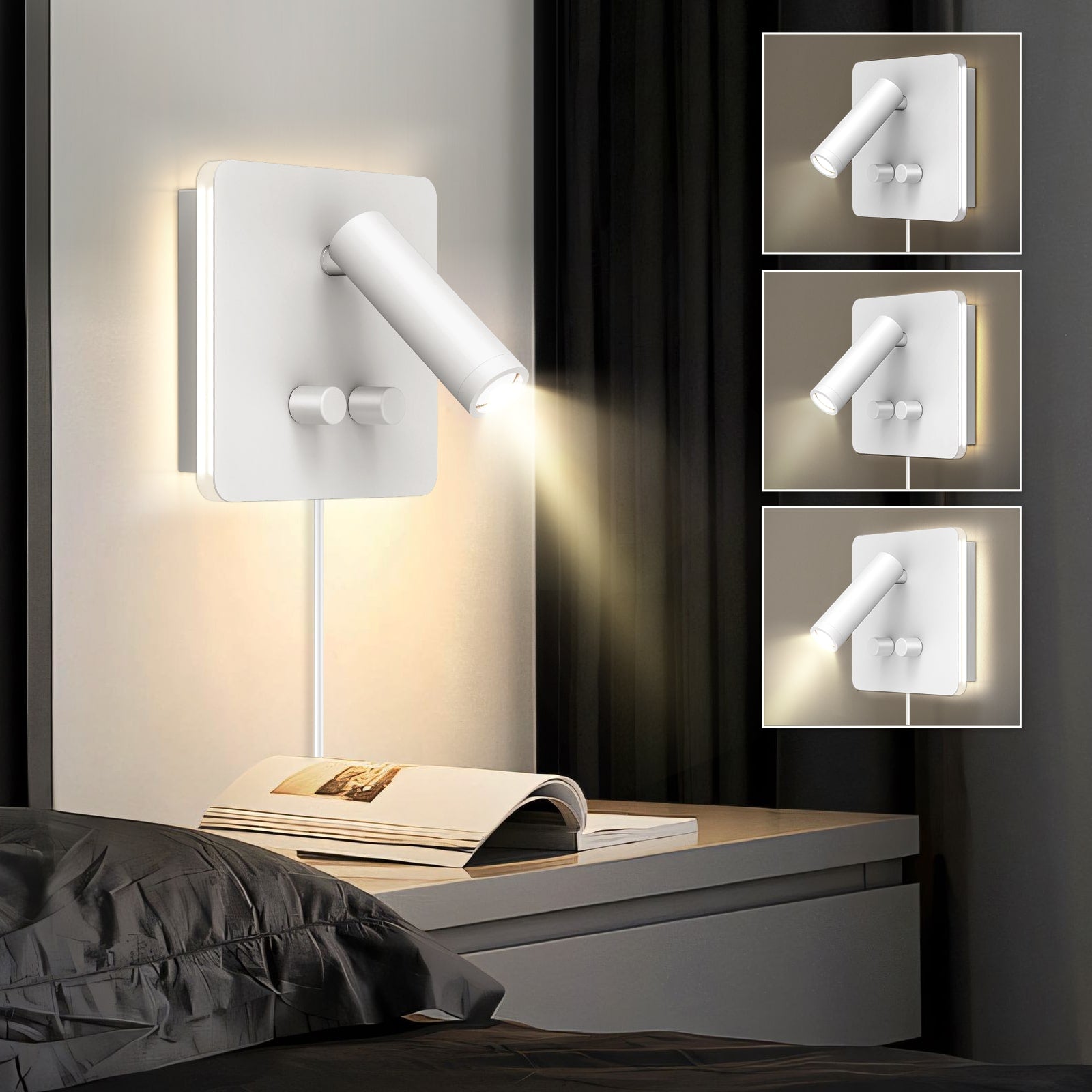 M10 Modern Wall Mount Reading Lamp for Bedroom | Dimmable & Adjustable Bedside Light