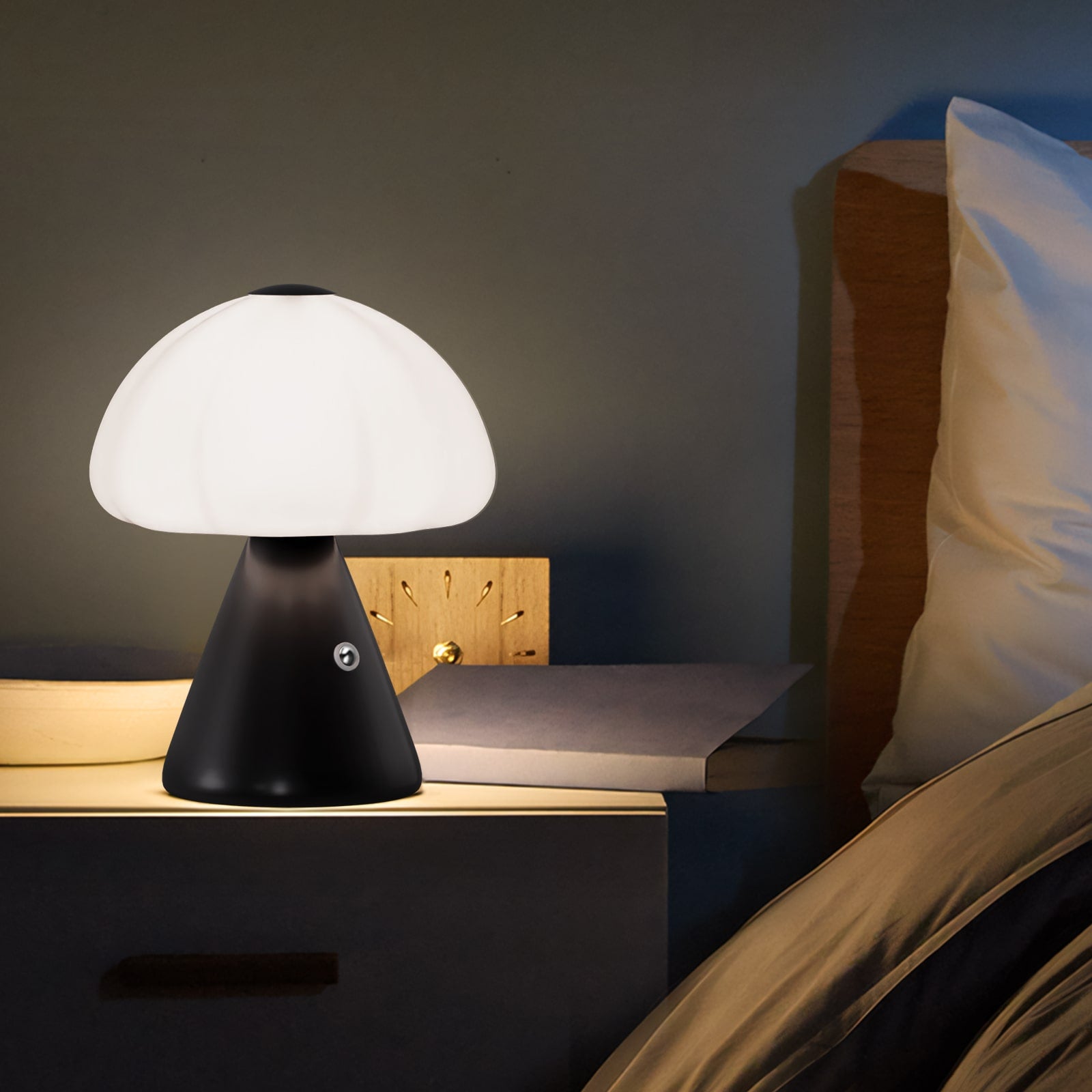 M13 Modern Mushroom Table Lamp Cordless Rechargeable & Touch Dimmable