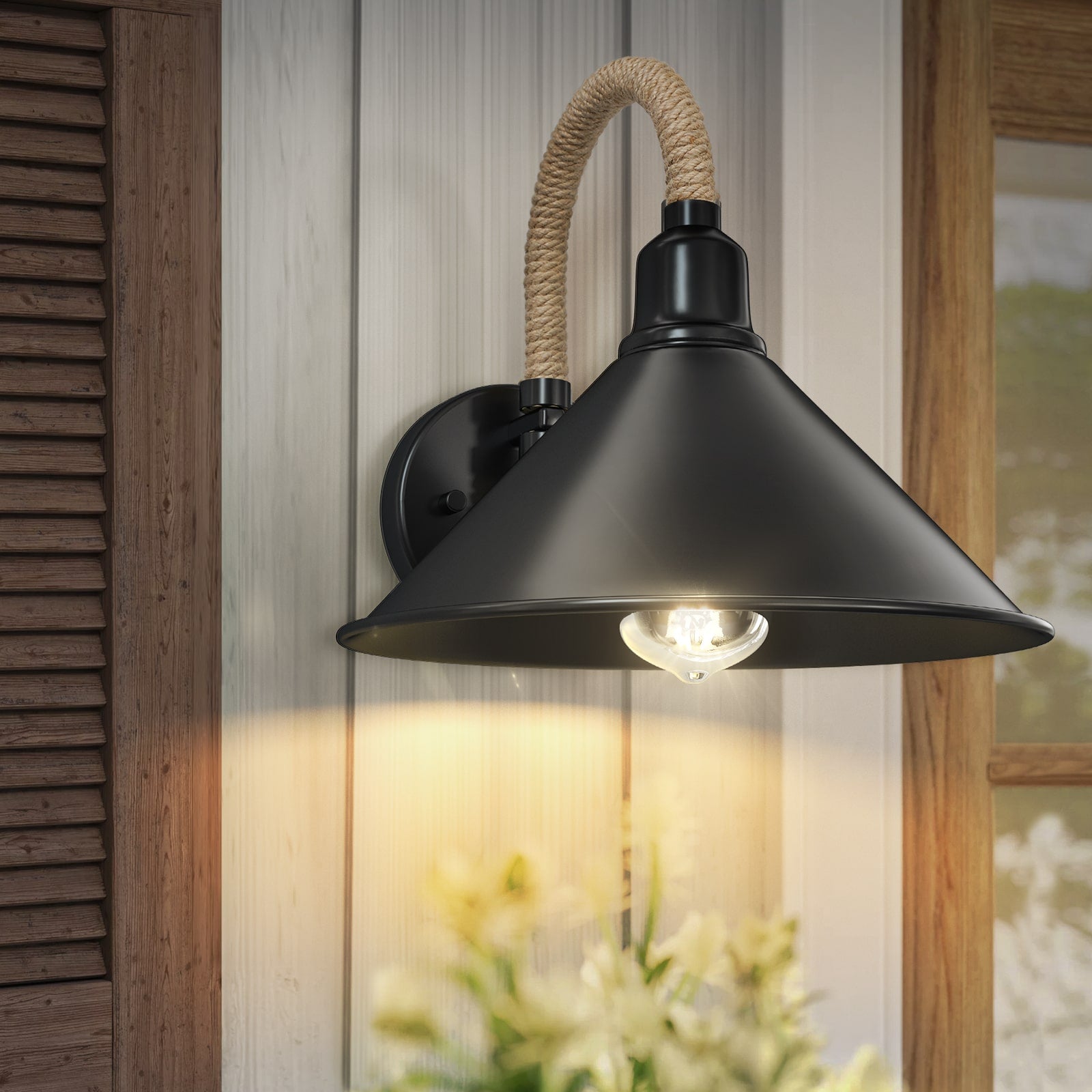 N03 Black Gooseneck Industrial Wall Sconces E26 Base for Bedroom