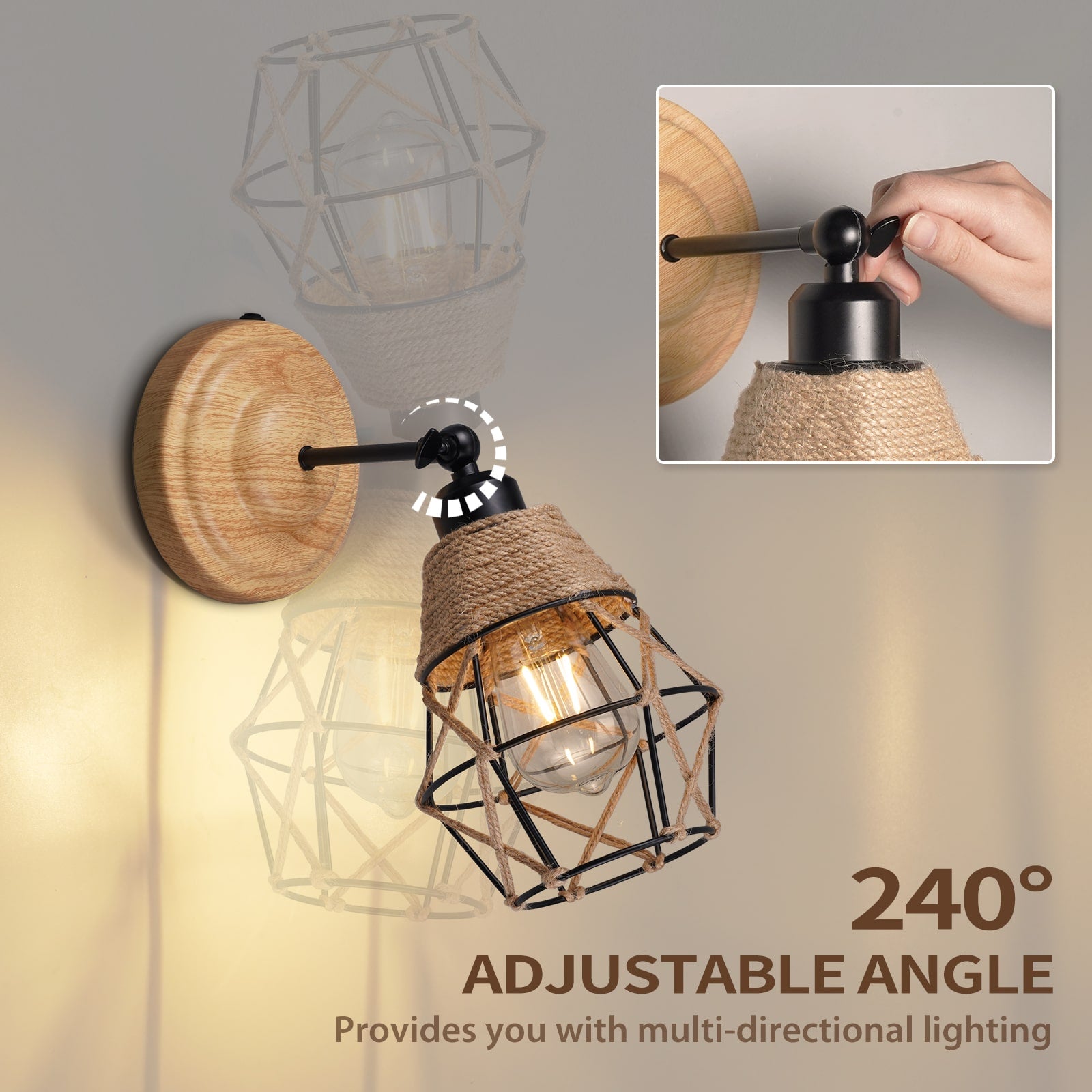 N06 Energy Saving Battery Operated Wall Lamp for Kitchen