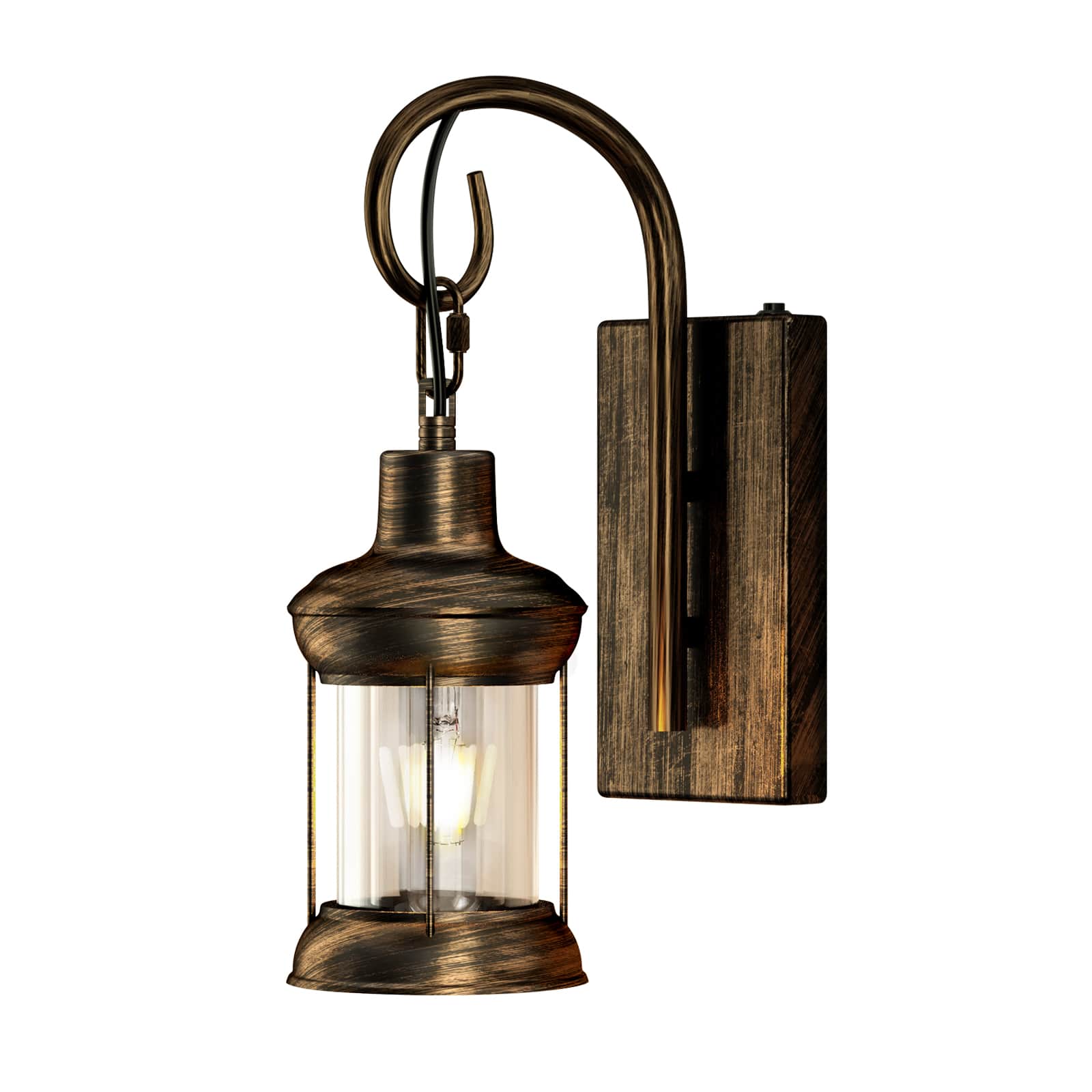 V04 Battery-Operated Vintage Lantern Wall Light for Hallway