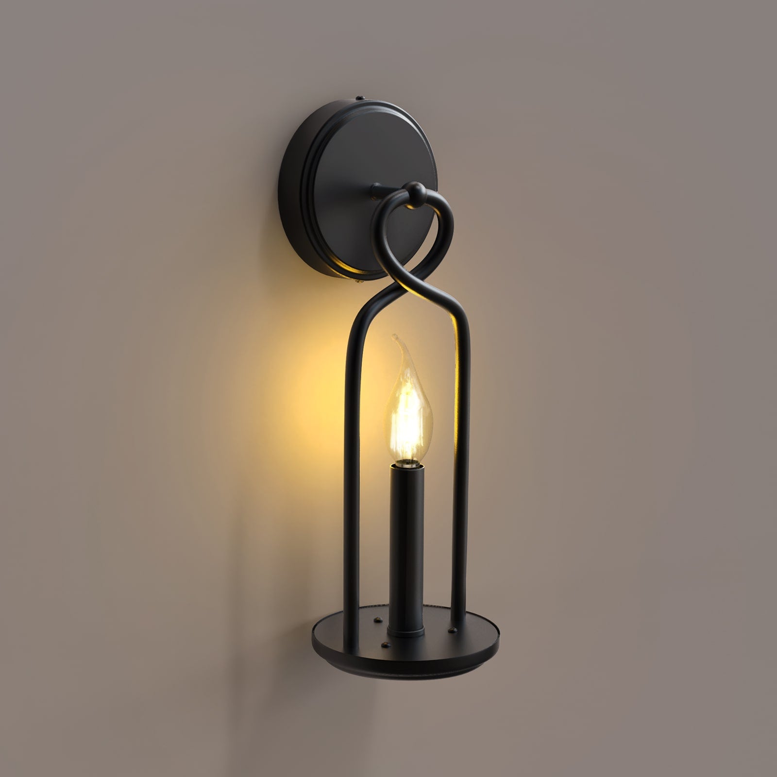 V06 Country Style Candlestick Wall Sconce for Bathroom