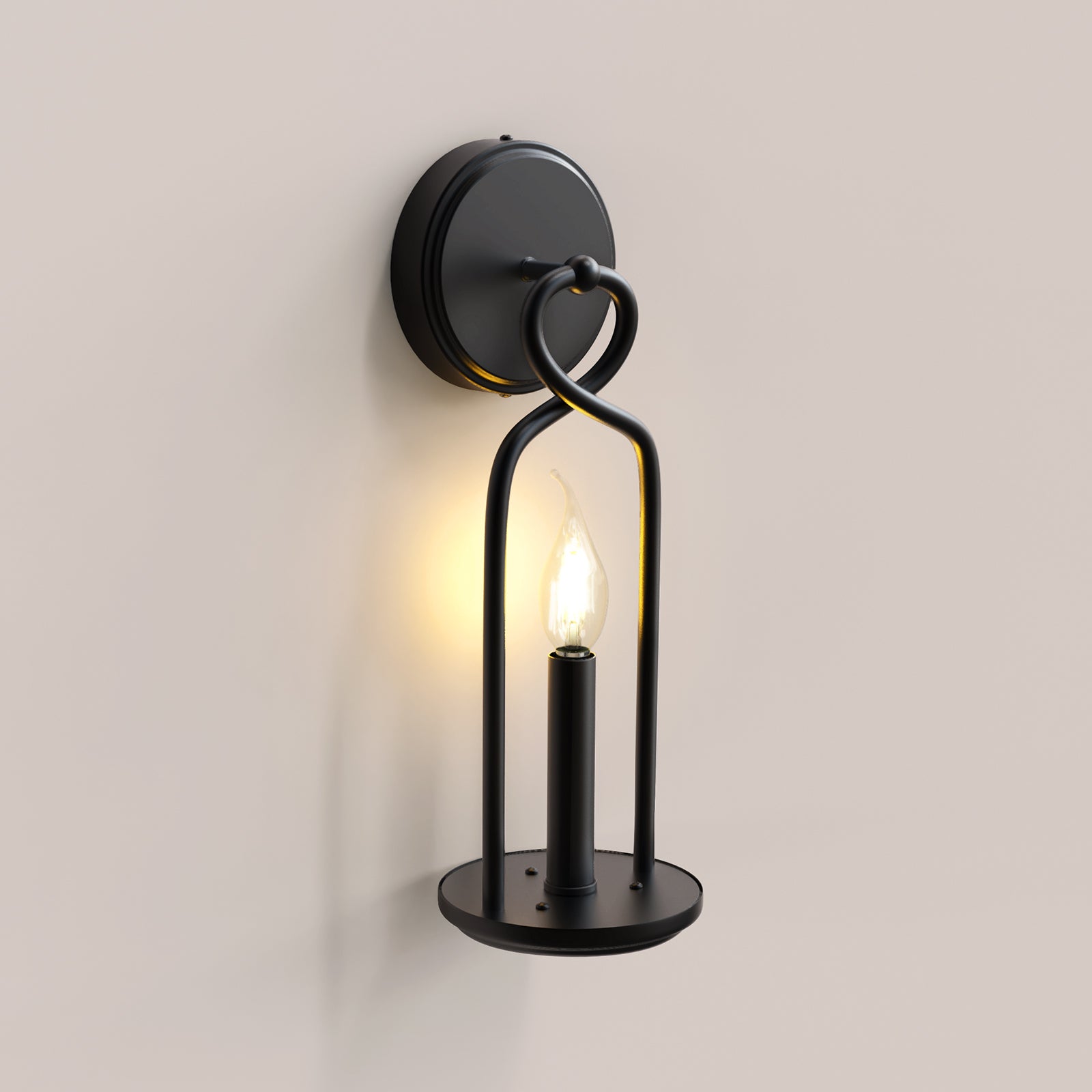 V06 Country Style Candlestick Wall Sconce for Bathroom